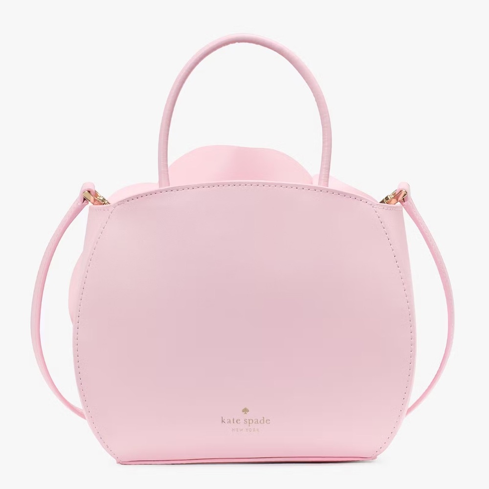 ♠️Kate Spade 3D Rose Flora Floral Leather Tote Crossbody Bag, Pink Horizon NWT - Picture 3 of 5